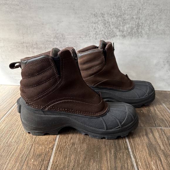 Sorel Men\'s 7 Barn Zip Duck Boots Brown Leather Rubber Waterproof main image 8